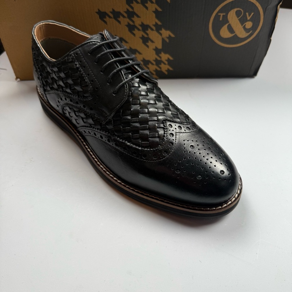 Thomas & Vine Radcliff Men's Black Leather Dress Shoes, size‎ 8.5
